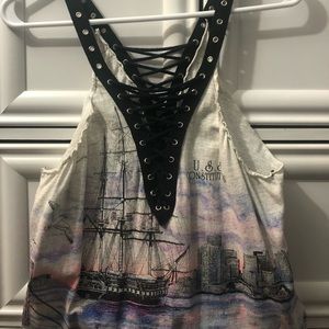 Furst of a Kind lace up shirt